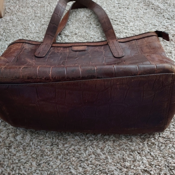 Fossil Leather Zip Tote Bag - Picture 2 of 8